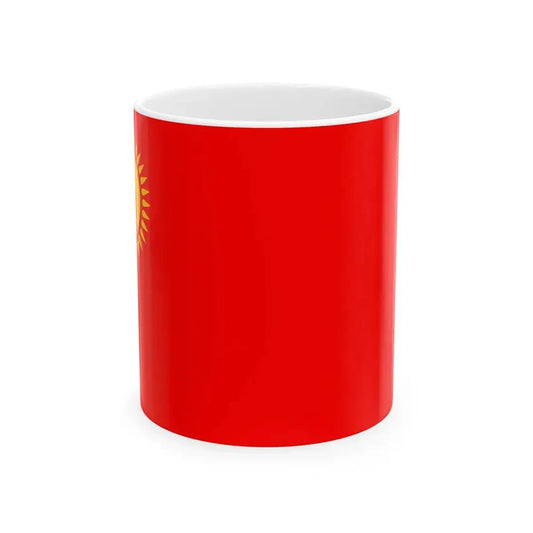 Military flag of Kazakh SSR proposal (Kazakhstan) White Coffee Mug 11oz - Go Mug Yourself