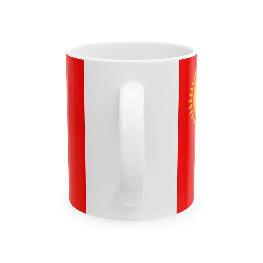 Military flag of Kazakh SSR proposal (Kazakhstan) White Coffee Mug - Go Mug Yourself