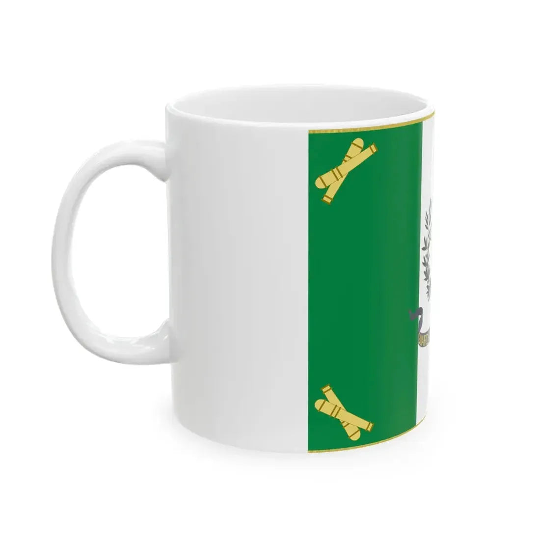 Military flag of the Roman Republic 19th century (Italy) White Coffee Mug - Go Mug Yourself