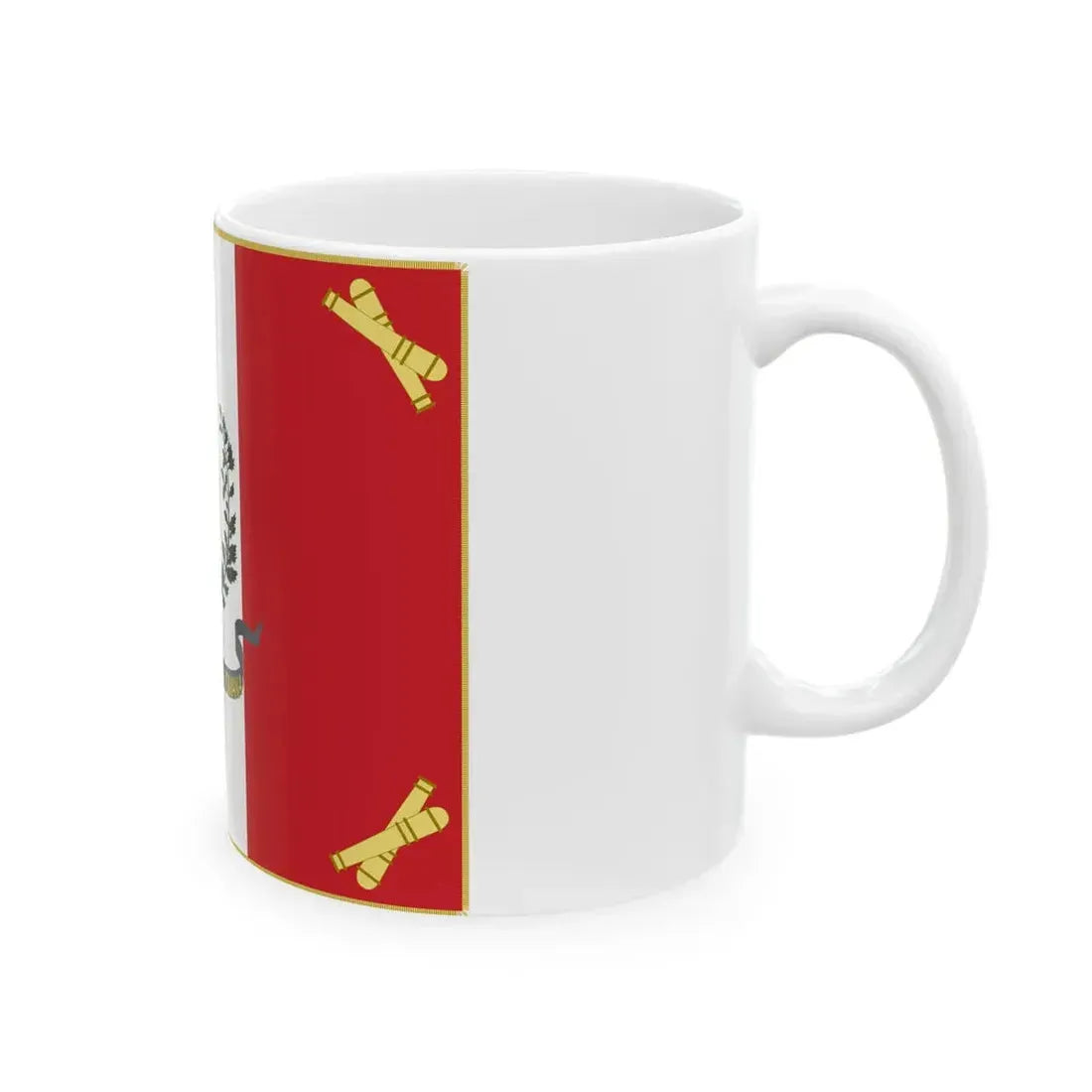 Military flag of the Roman Republic 19th century (Italy) White Coffee Mug - Go Mug Yourself