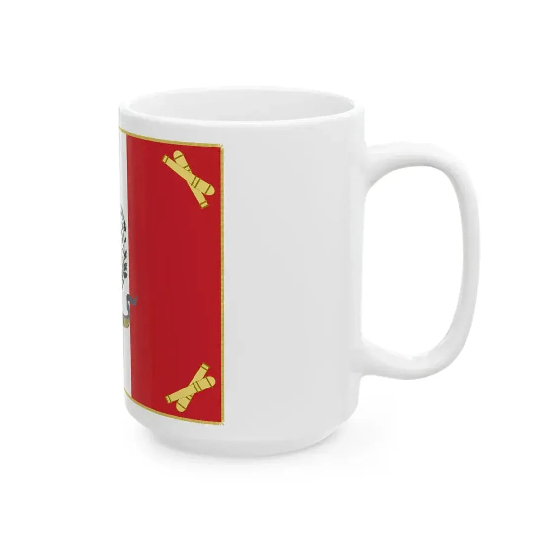 Military flag of the Roman Republic 19th century (Italy) White Coffee Mug - Go Mug Yourself