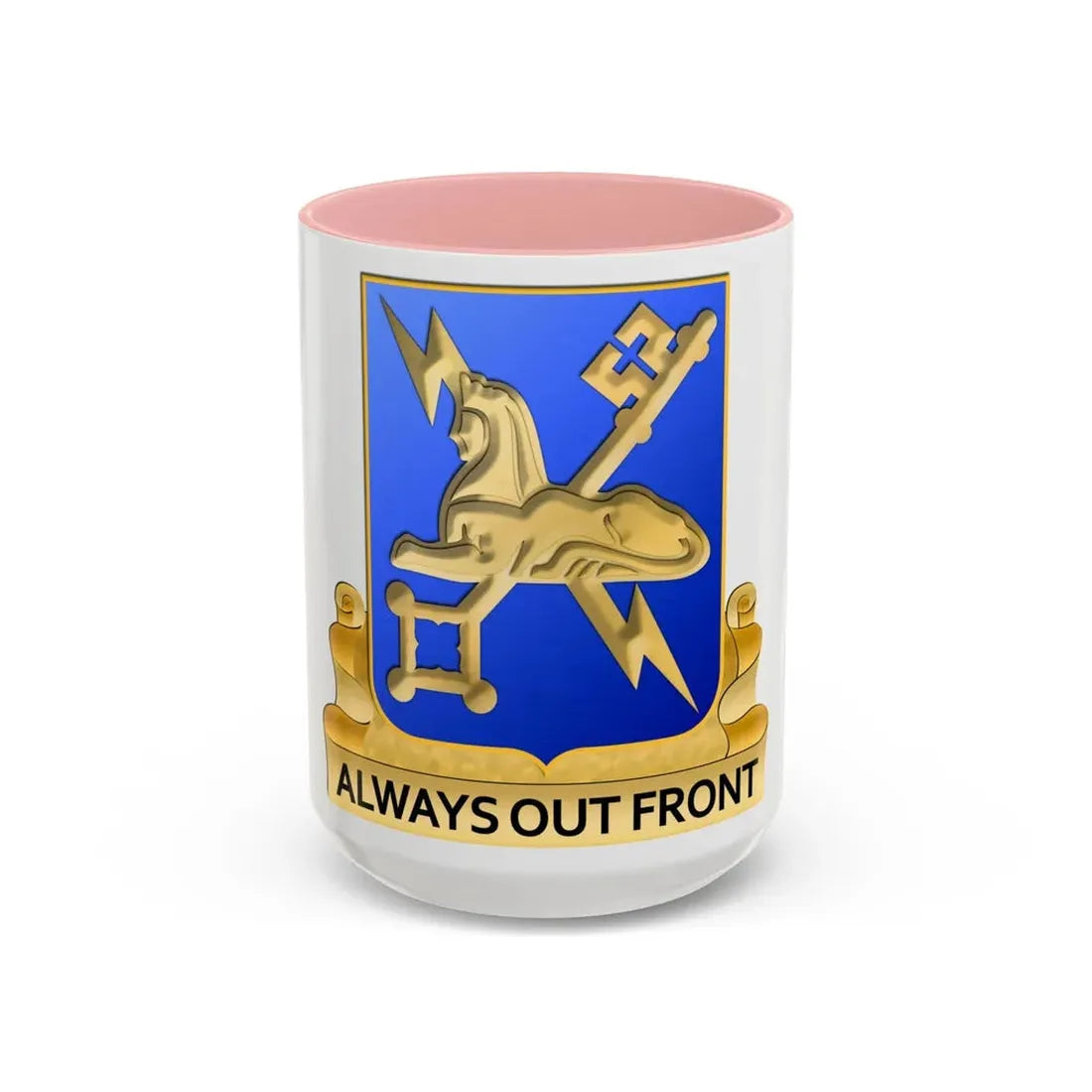 Military Intelligence Corps (U.S. Army) Accent Coffee Mug 15oz Pink - Go Mug Yourself