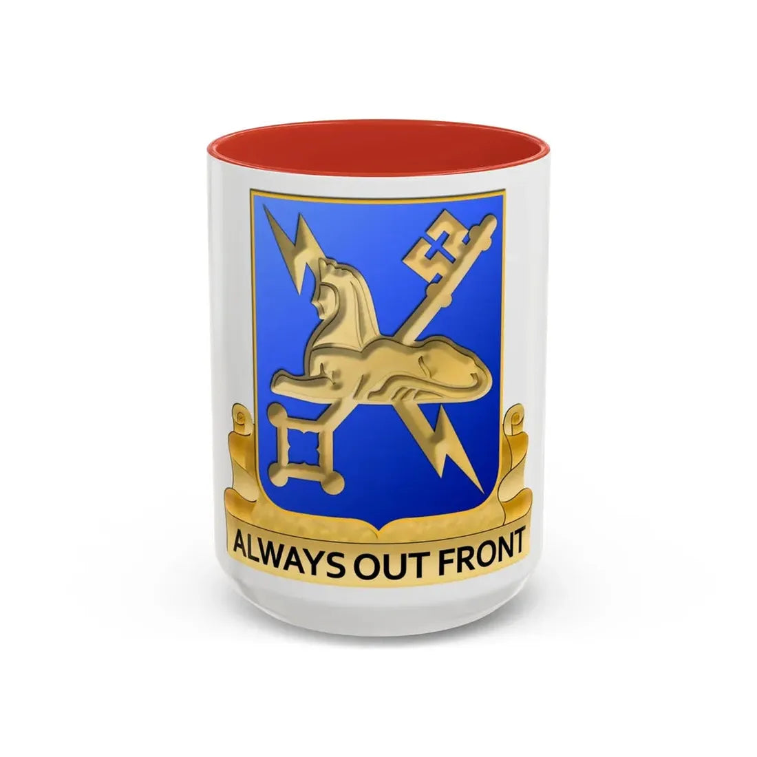 Military Intelligence Corps (U.S. Army) Accent Coffee Mug 15oz Red - Go Mug Yourself