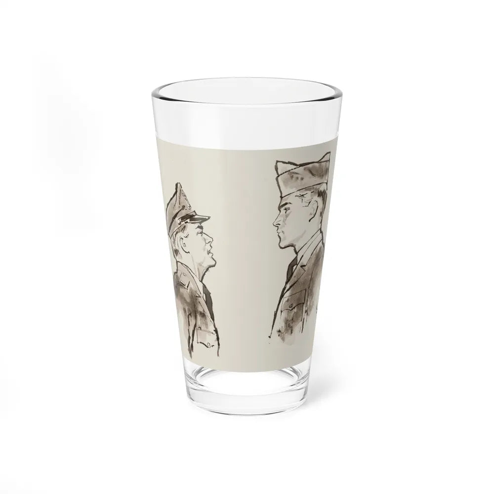 Military Men Magazine Illustration (Magazine Illustration) Pint Glass 16oz-16oz-Go Mug Yourself