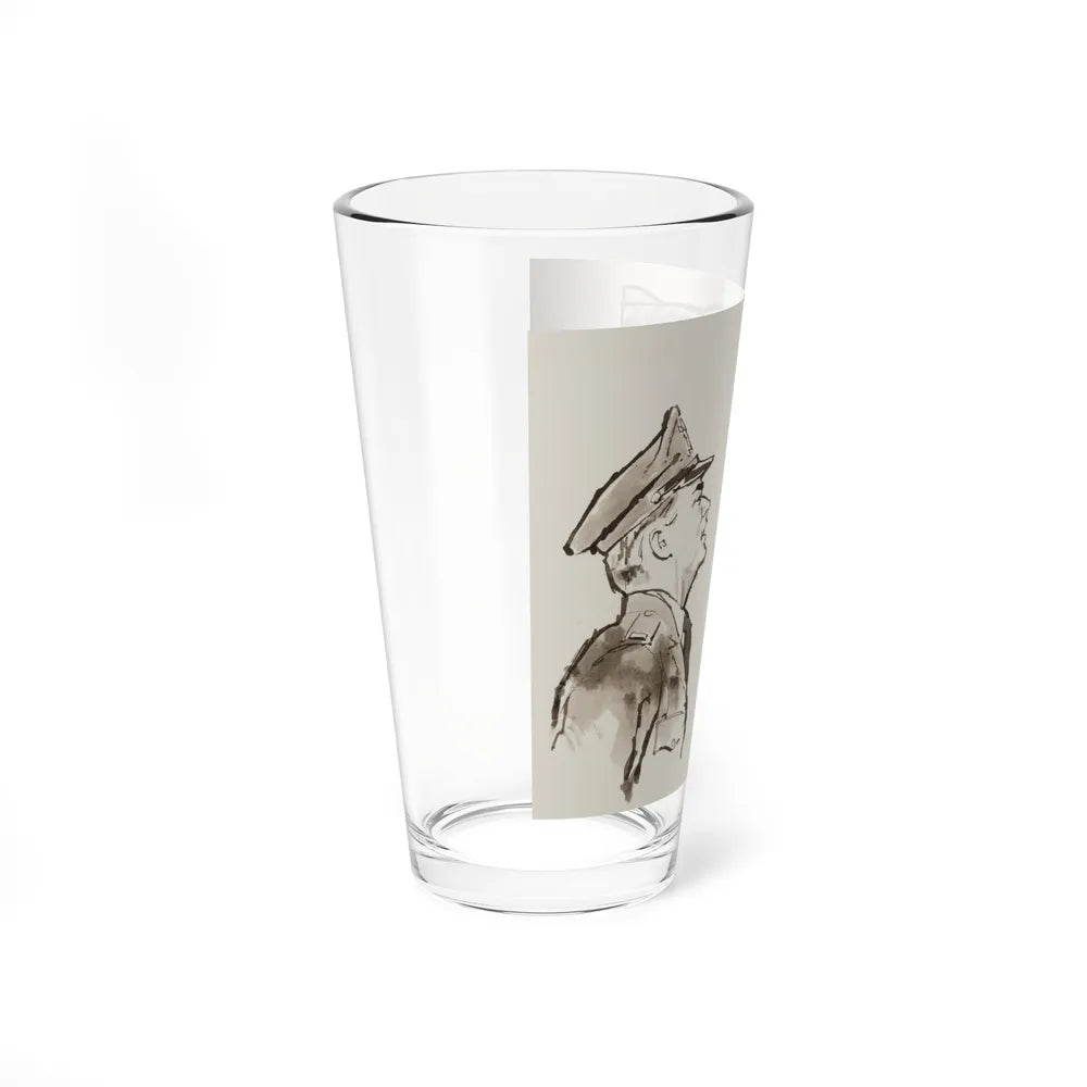 Military Men Magazine Illustration (Magazine Illustration) Pint Glass 16oz-Go Mug Yourself