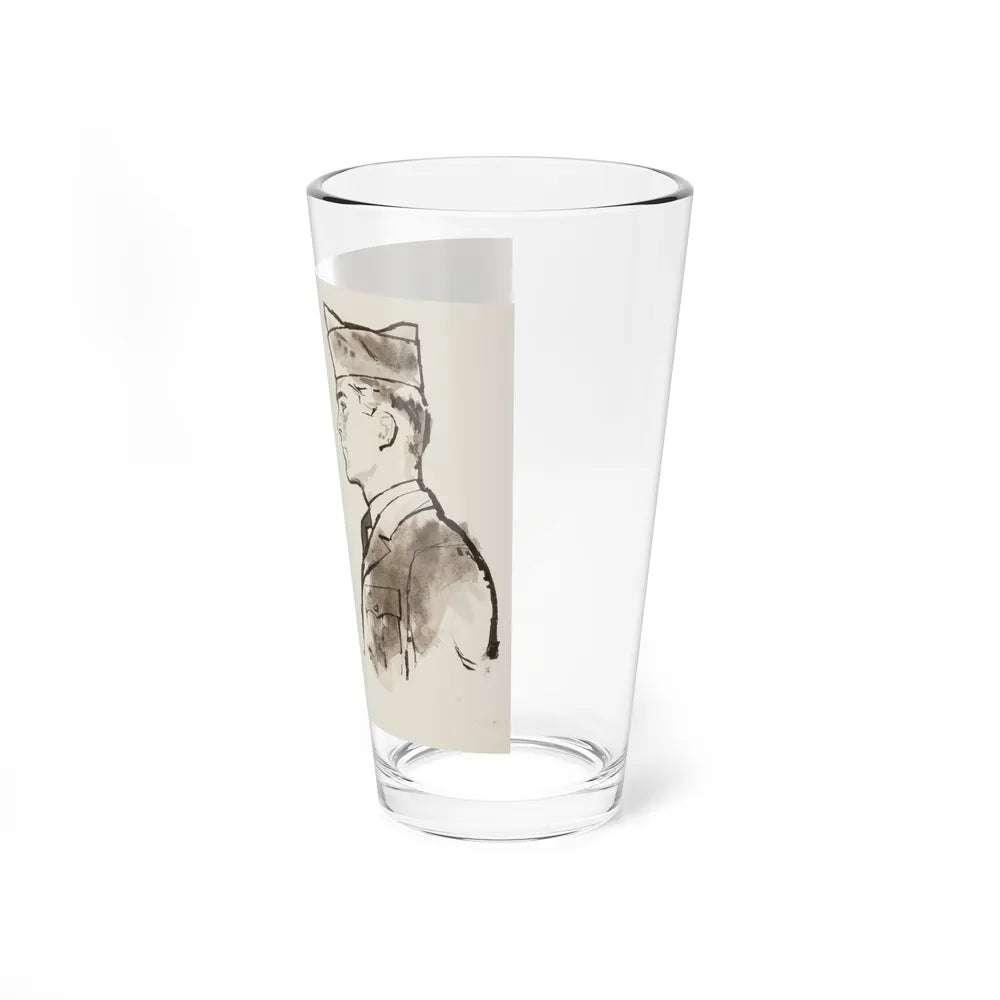 Military Men Magazine Illustration (Magazine Illustration) Pint Glass 16oz-Go Mug Yourself