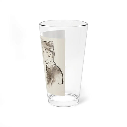 Military Men Magazine Illustration (Magazine Illustration) Pint Glass 16oz-Go Mug Yourself