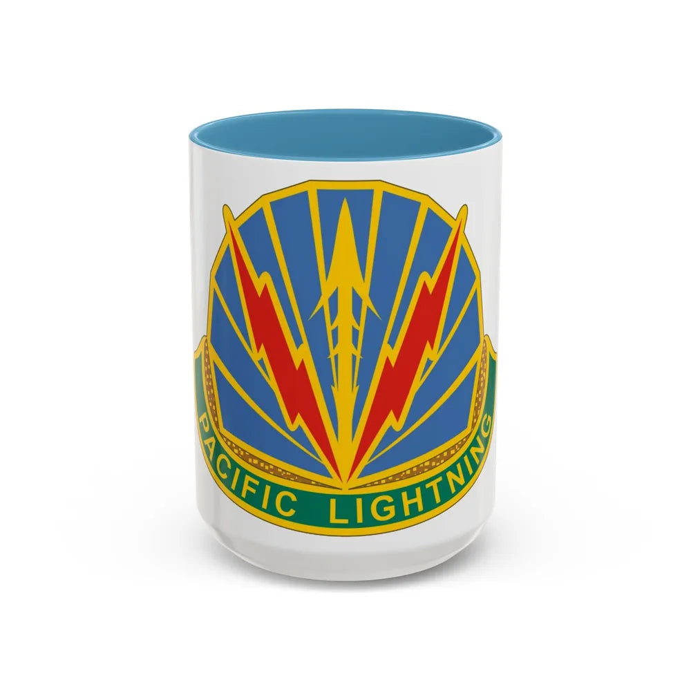 Military Police Brigade Hawaii 2 (U.S. Army) Accent Coffee Mug 15oz Light Blue - Go Mug Yourself