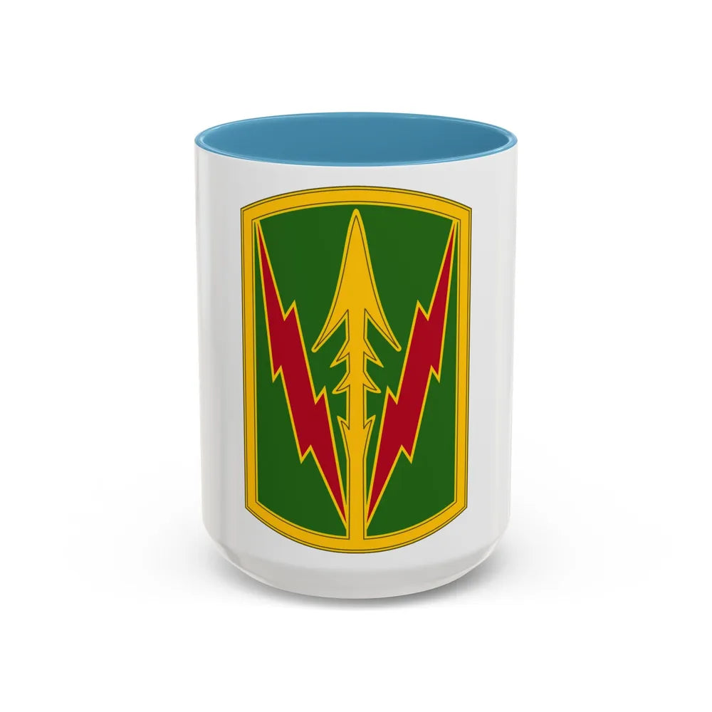 Military Police Brigade Hawaii 3 (U.S. Army) Accent Coffee Mug 15oz Light Blue - Go Mug Yourself