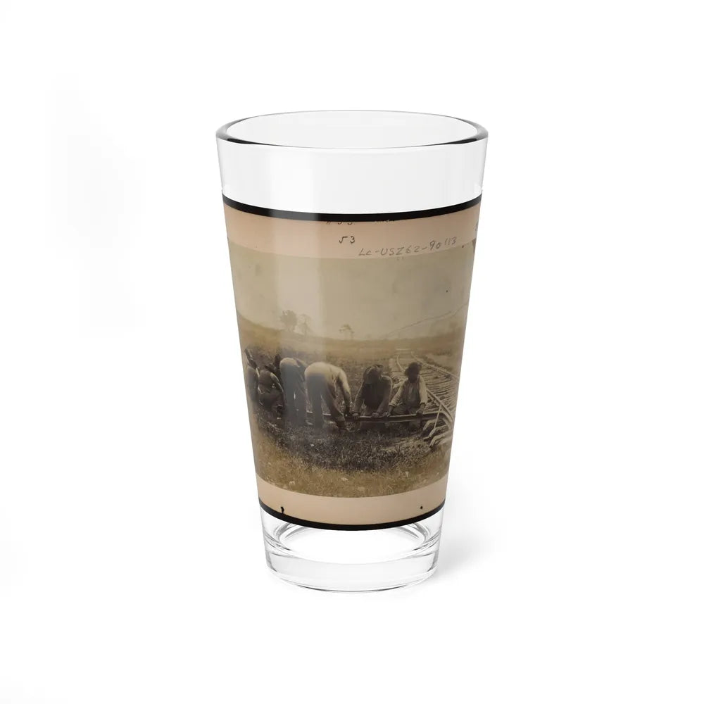 Military Railroad Operations In Northern Virginia African American Laborers Twisting Rail (U.S. Civil War) Pint Glass 16oz-16oz-Go Mug Yourself