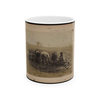 Military Railroad Operations In Northern Virginia African American Laborers Twisting Rail (U.S. Civil War) White Coffee Mug-11oz-Go Mug Yourself