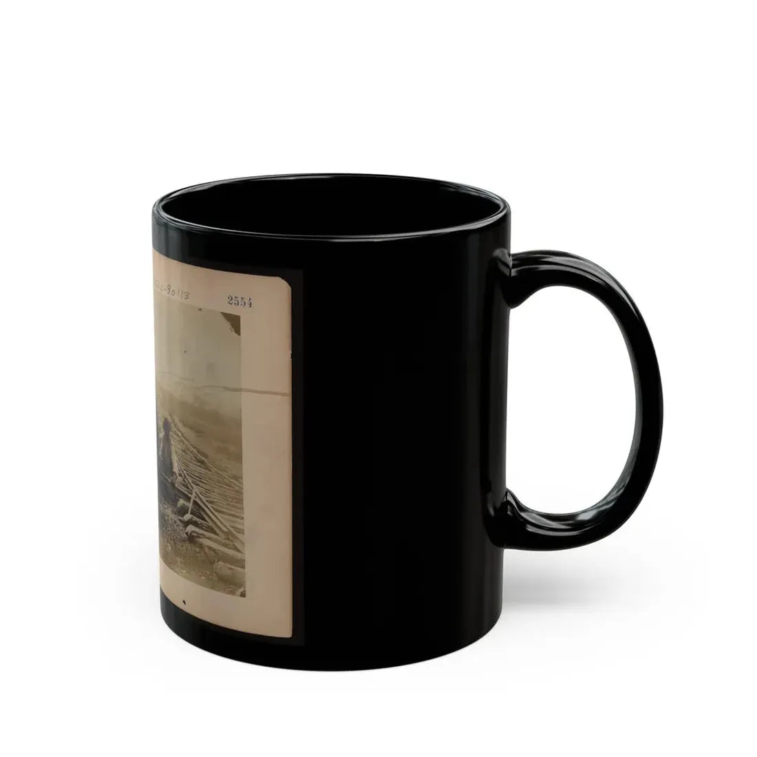 Military Railroad Operations In Northern Virginia  African American Laborers Twisting Rail (U.S. Civil War) Black Coffee Mug - Go Mug Yourself