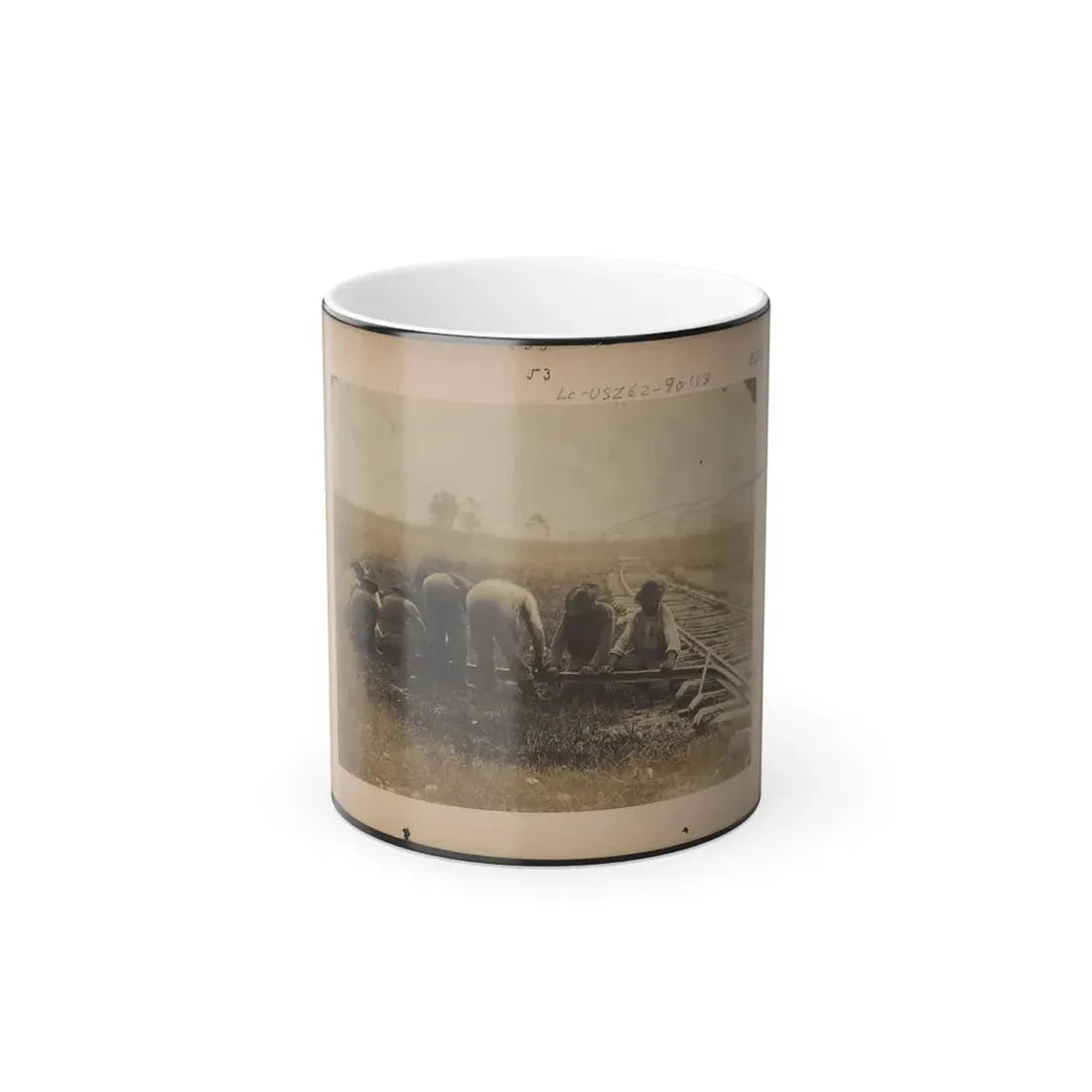Military Railroad Operations in Northern Virginia  African American Laborers Twisting Rail (U.S. Civil War) Color Changing Coffee Mug 11oz Default Title 11oz - Go Mug Yourself