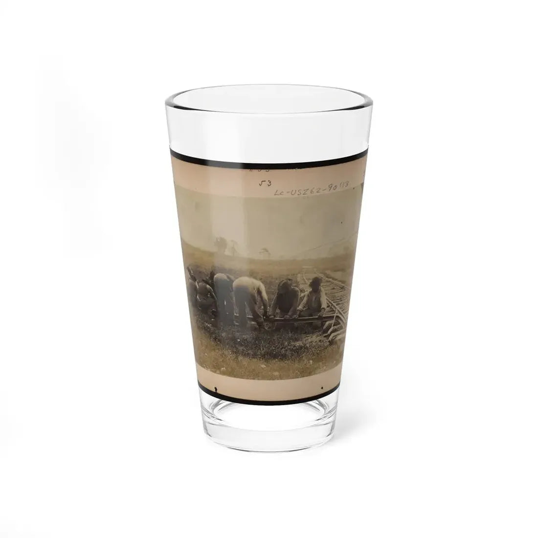 Military Railroad Operations In Northern Virginia  African American Laborers Twisting Rail (U.S. Civil War) Pint Glass 16oz 16oz - Go Mug Yourself