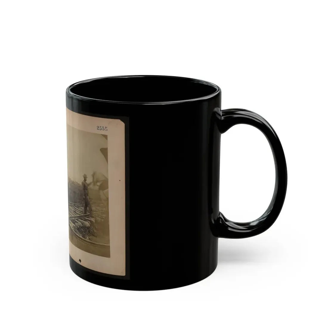 Military Railroad Operations In Northern Virginia  African American Laborers Working On Rail (U.S. Civil War) Black Coffee Mug - Go Mug Yourself