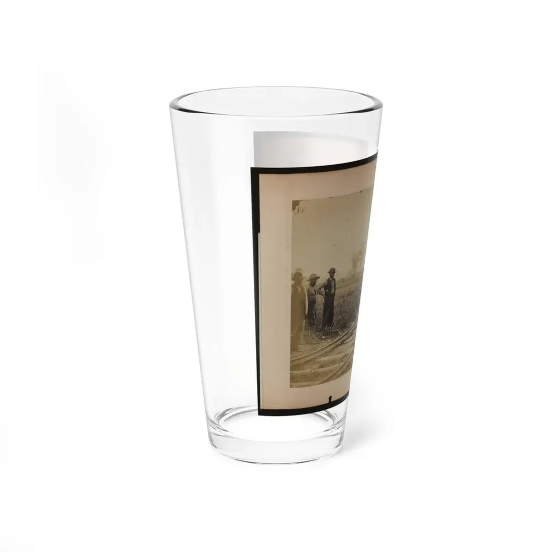 Military Railroad Operations In Northern Virginia  African American Laborers Working On Rail (U.S. Civil War) Pint Glass 16oz - Go Mug Yourself