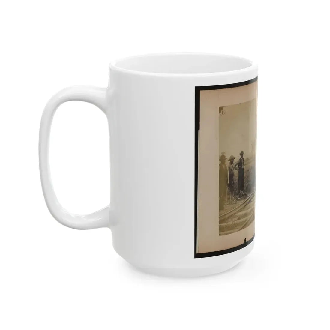 Military Railroad Operations In Northern Virginia  African American Laborers Working On Rail (U.S. Civil War) White Coffee Mug - Go Mug Yourself