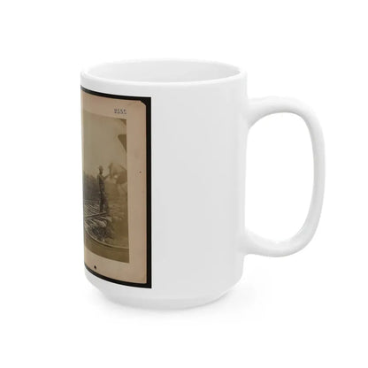 Military Railroad Operations In Northern Virginia  African American Laborers Working On Rail (U.S. Civil War) White Coffee Mug - Go Mug Yourself