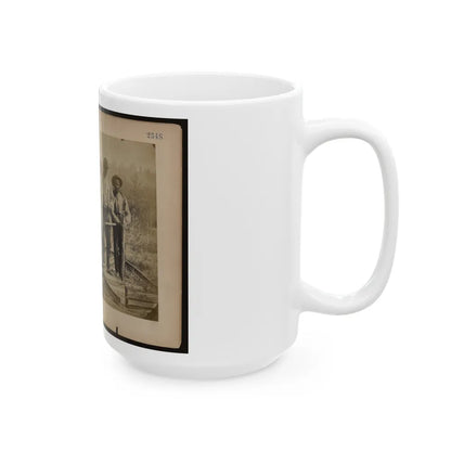 Military Railroad Operations In Northern Virginia Men Standing On Railroad Track (U.S. Civil War) White Coffee Mug-Go Mug Yourself