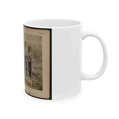 Military Railroad Operations In Northern Virginia Men Standing On Railroad Track (U.S. Civil War) White Coffee Mug-Go Mug Yourself