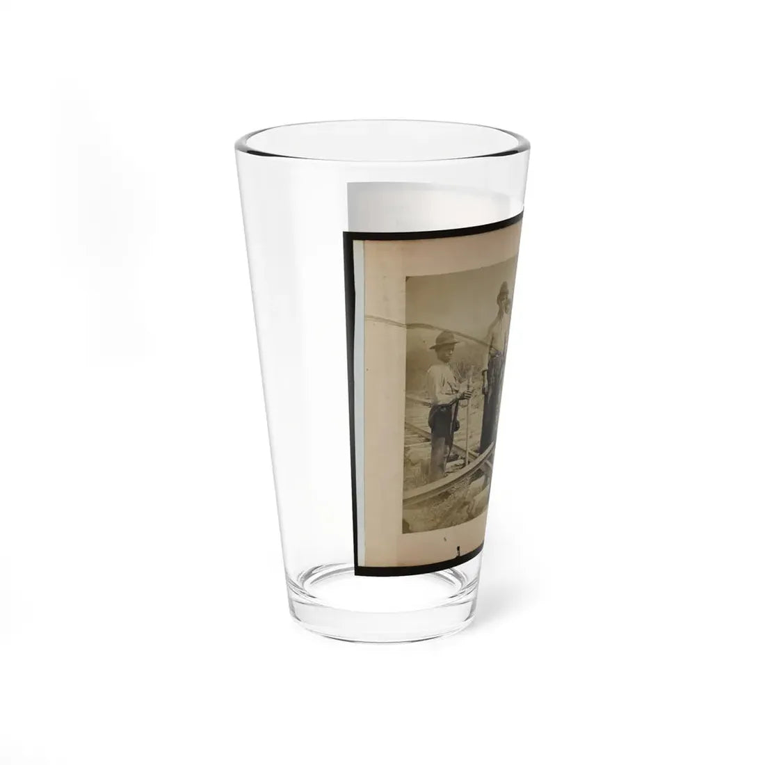 Military Railroad Operations In Northern Virginia  Men Standing On Railroad Track (U.S. Civil War) Pint Glass 16oz - Go Mug Yourself