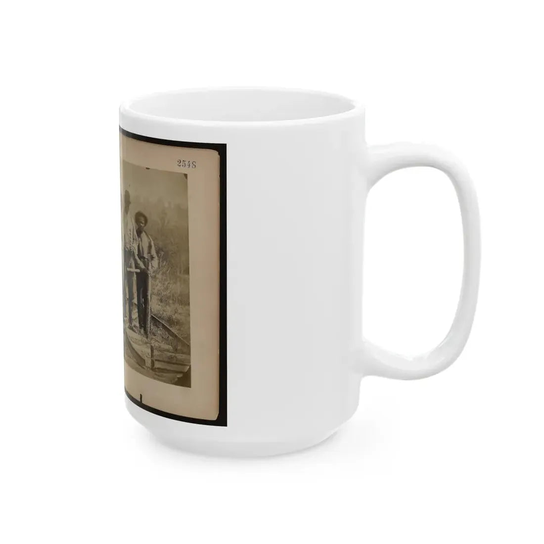 Military Railroad Operations In Northern Virginia  Men Standing On Railroad Track (U.S. Civil War) White Coffee Mug - Go Mug Yourself