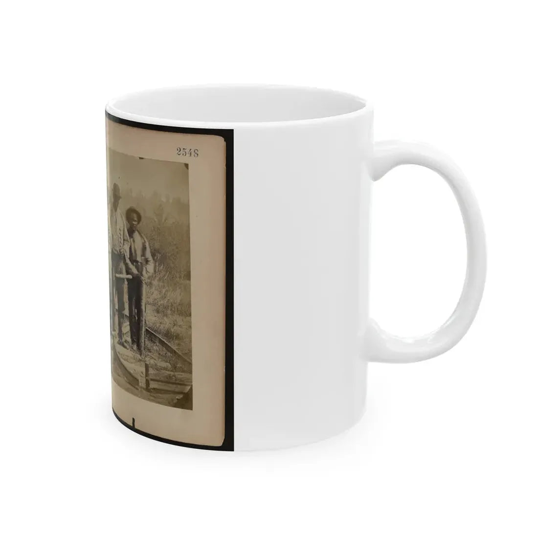 Military Railroad Operations In Northern Virginia  Men Standing On Railroad Track (U.S. Civil War) White Coffee Mug - Go Mug Yourself