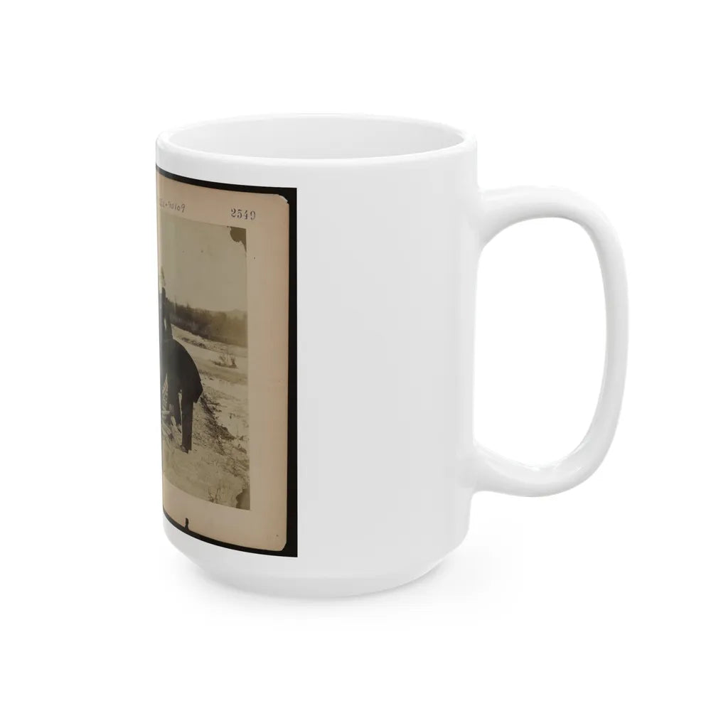 Military Railroad Operations In Northern Virginia Men Using Levers For Loosening Rails 001 (U.S. Civil War) White Coffee Mug-Go Mug Yourself