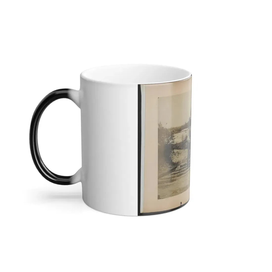 Military Railroad Operations in Northern Virginia  Men Using Levers for Loosening Rails 001 (U.S. Civil War) Color Changing Coffee Mug 11oz - Go Mug Yourself