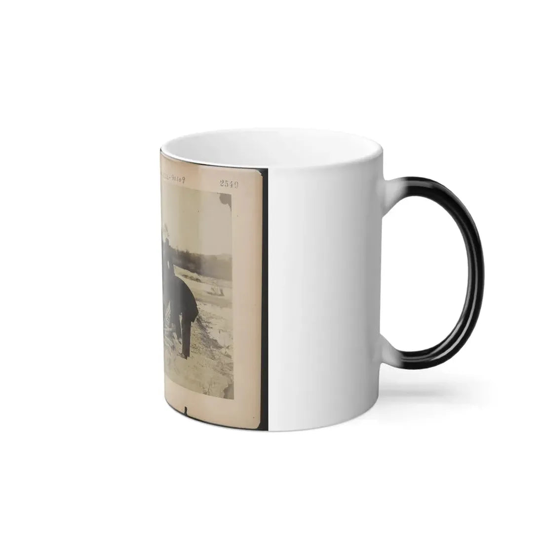 Military Railroad Operations in Northern Virginia  Men Using Levers for Loosening Rails 001 (U.S. Civil War) Color Changing Coffee Mug 11oz - Go Mug Yourself