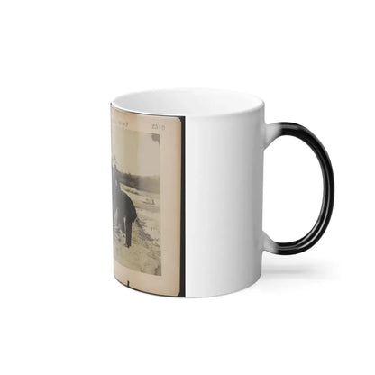 Military Railroad Operations in Northern Virginia  Men Using Levers for Loosening Rails 001 (U.S. Civil War) Color Changing Coffee Mug 11oz - Go Mug Yourself