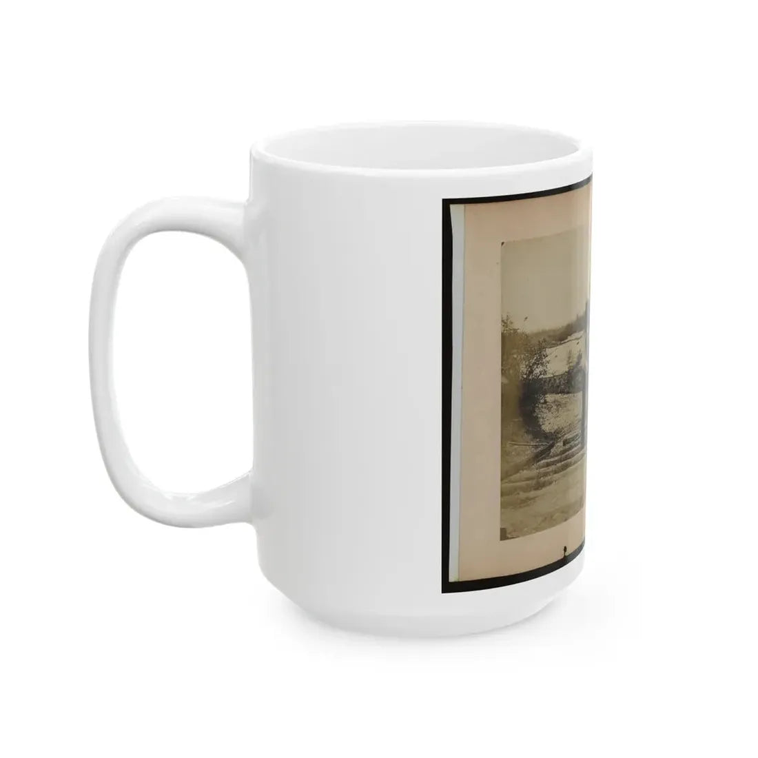 Military Railroad Operations In Northern Virginia  Men Using Levers For Loosening Rails 001 (U.S. Civil War) White Coffee Mug - Go Mug Yourself