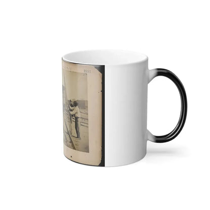 Military Railroad Operations in Northern Virginia  Men Using Levers for Loosening Rails(2) (U.S. Civil War) Color Changing Coffee Mug 11oz - Go Mug Yourself