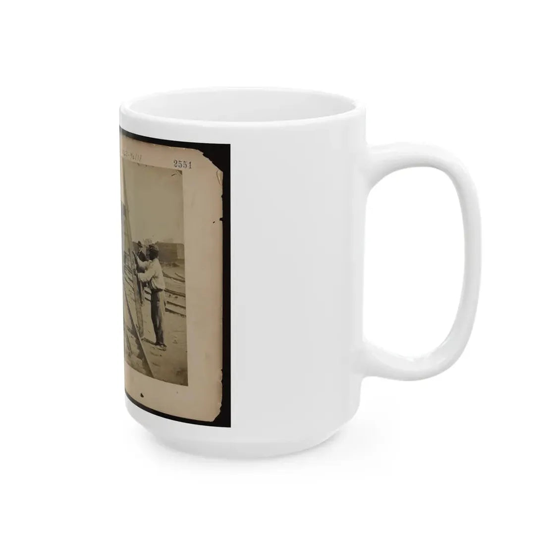 Military Railroad Operations In Northern Virginia  Men Using Levers For Loosening Rails(2) (U.S. Civil War) White Coffee Mug - Go Mug Yourself