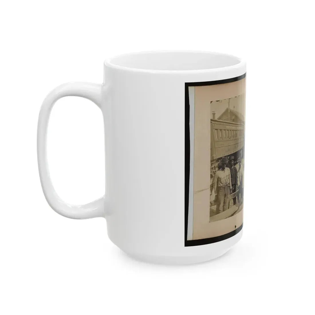 Military Railroad Operations In Northern Virginia  Men Using Levers For Loosening Rails (U.S. Civil War) White Coffee Mug - Go Mug Yourself