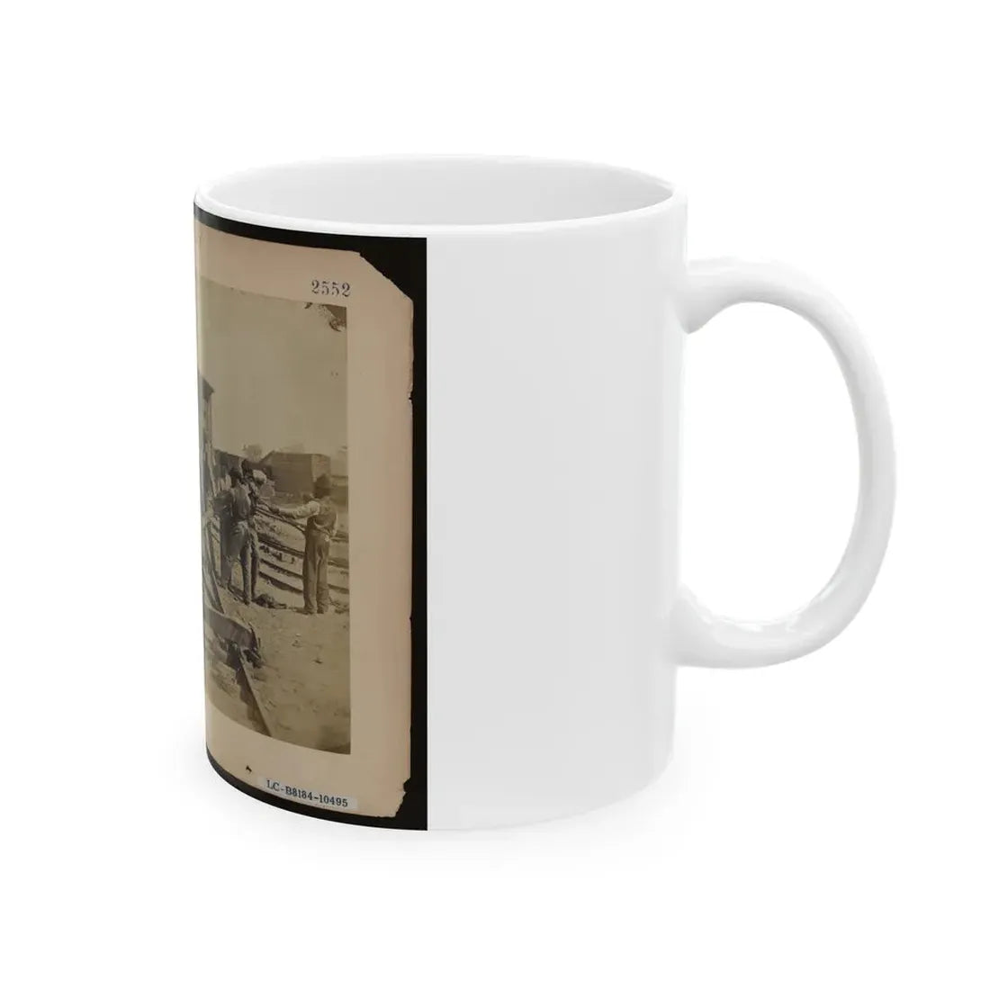 Military Railroad Operations In Northern Virginia  Men Using Levers For Loosening Rails (U.S. Civil War) White Coffee Mug - Go Mug Yourself