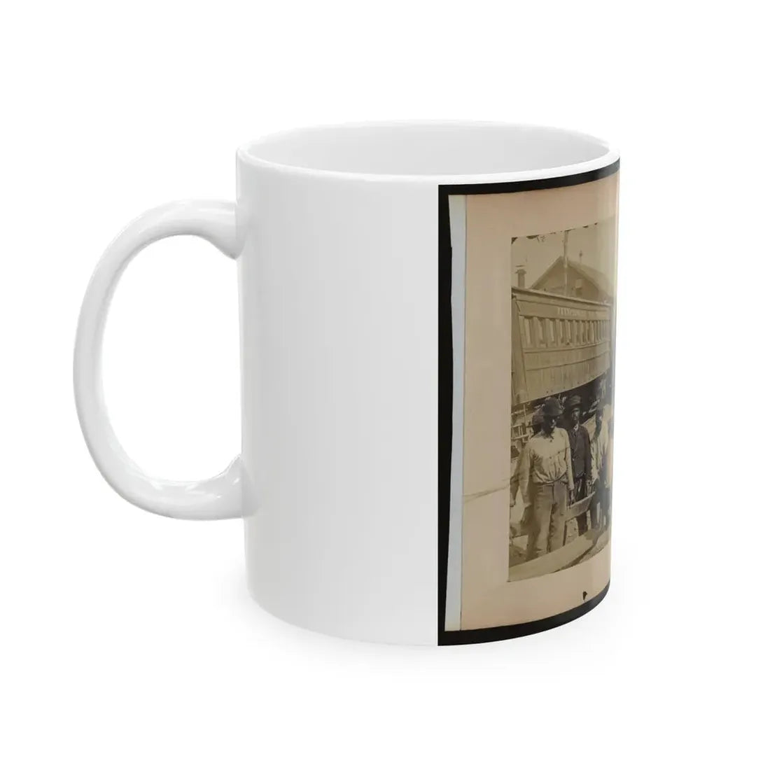 Military Railroad Operations In Northern Virginia  Men Using Levers For Loosening Rails (U.S. Civil War) White Coffee Mug - Go Mug Yourself