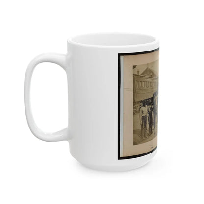 Military Railroad Operations In Northern Virginia Men Using Levers For Loosening Rails(2) (U.S. Civil War) White Coffee Mug-Go Mug Yourself