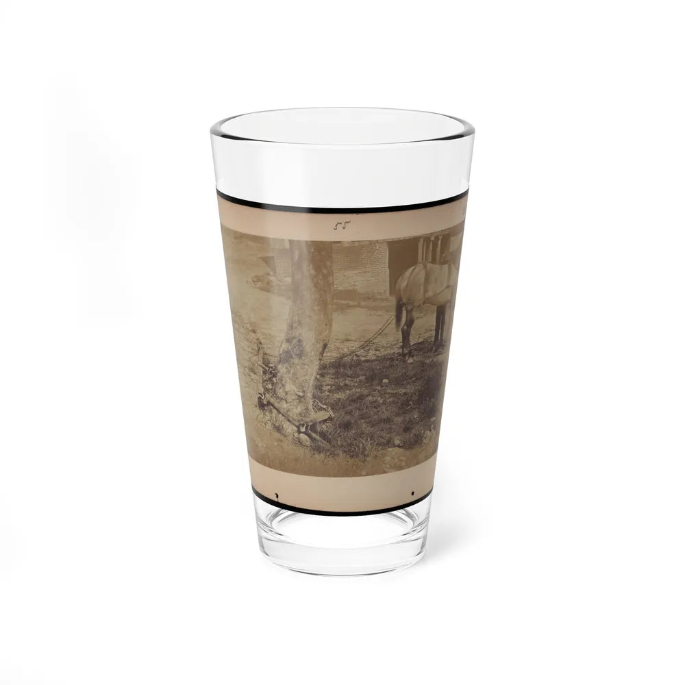 Military Railroad Operations In Northern Virginia Pieces Of Rail And Wood Chained Around A Tree (U.S. Civil War) Pint Glass 16oz-16oz-Go Mug Yourself