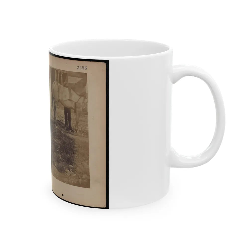 Military Railroad Operations In Northern Virginia Pieces Of Rail And Wood Chained Around A Tree (U.S. Civil War) White Coffee Mug-Go Mug Yourself