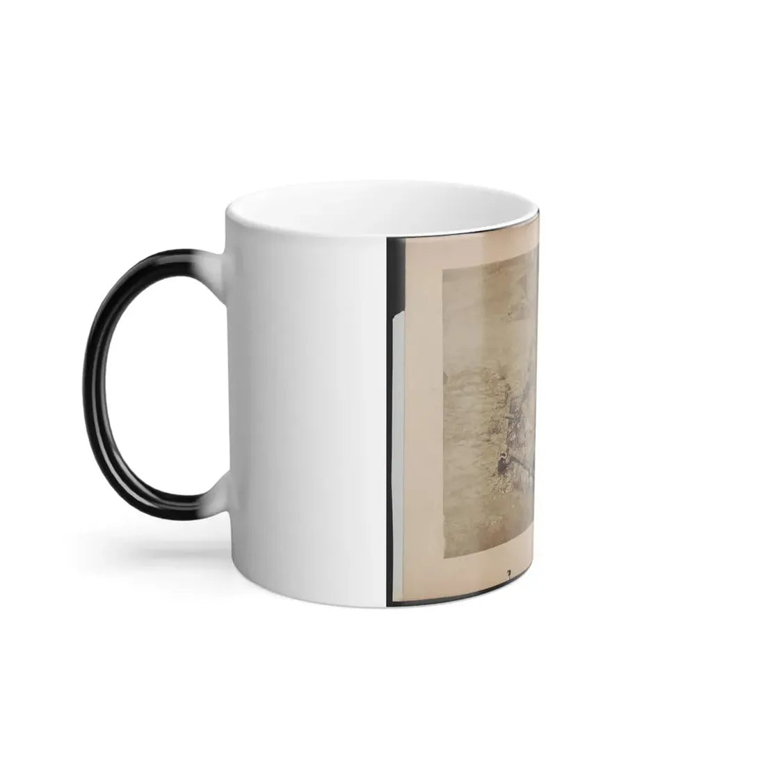 Military Railroad Operations in Northern Virginia  Pieces of Rail and Wood Chained Around a Tree (U.S. Civil War) Color Changing Coffee Mug 11oz - Go Mug Yourself