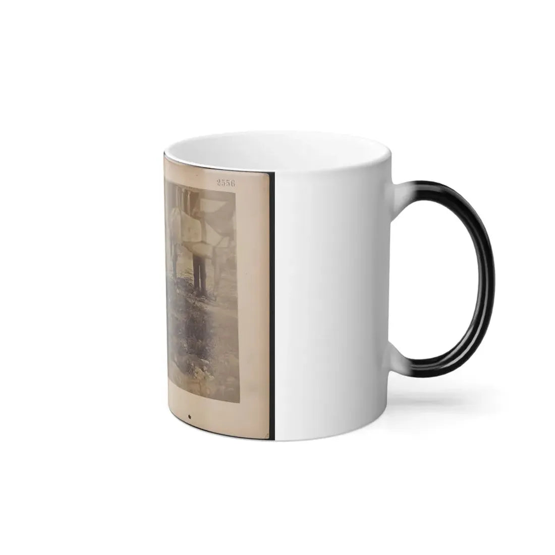 Military Railroad Operations in Northern Virginia  Pieces of Rail and Wood Chained Around a Tree (U.S. Civil War) Color Changing Coffee Mug 11oz - Go Mug Yourself