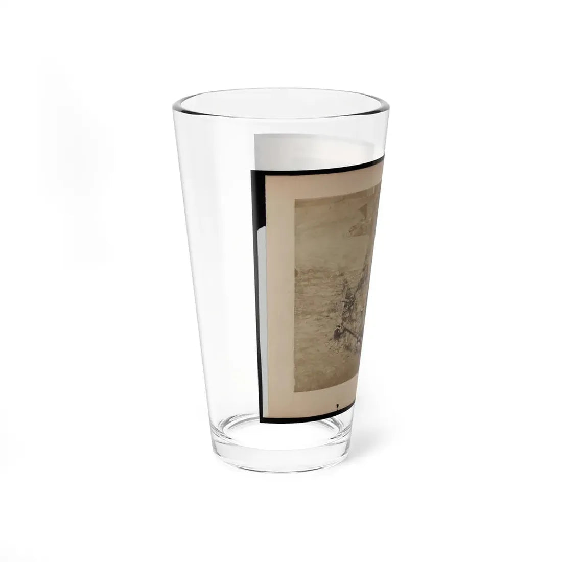 Military Railroad Operations In Northern Virginia  Pieces Of Rail And Wood Chained Around A Tree (U.S. Civil War) Pint Glass 16oz - Go Mug Yourself