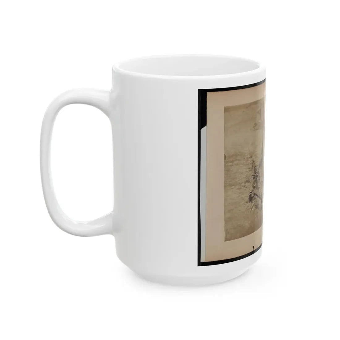 Military Railroad Operations In Northern Virginia  Pieces Of Rail And Wood Chained Around A Tree (U.S. Civil War) White Coffee Mug - Go Mug Yourself