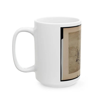 Military Railroad Operations In Northern Virginia  Pieces Of Rail And Wood Chained Around A Tree (U.S. Civil War) White Coffee Mug - Go Mug Yourself