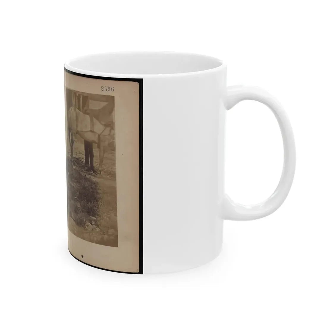 Military Railroad Operations In Northern Virginia  Pieces Of Rail And Wood Chained Around A Tree (U.S. Civil War) White Coffee Mug - Go Mug Yourself