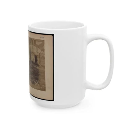Military Railroad Operations In Northern Virginia  Pieces Of Rail And Wood Chained Around A Tree (U.S. Civil War) White Coffee Mug - Go Mug Yourself
