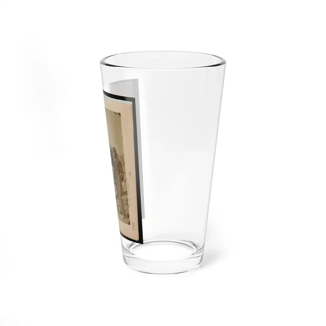 Military Railroad Operations In Northern Virginia  Soldier And Another Man Standing At Railroad Tracks In Front Of Locomotive (U.S. Civil War) Pint Glass 16oz - Go Mug Yourself