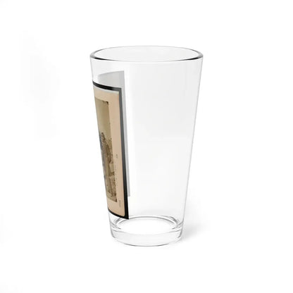 Military Railroad Operations In Northern Virginia  Soldier And Another Man Standing At Railroad Tracks In Front Of Locomotive (U.S. Civil War) Pint Glass 16oz - Go Mug Yourself