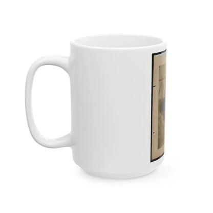 Military Railroad Operations In Northern Virginia  Two Men Boring Holes In Bridge Trestles And Man With Haupt's Torpedo (U.S. Civil War) White Coffee Mug - Go Mug Yourself